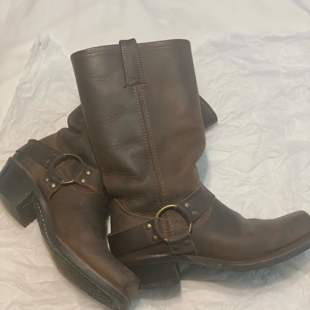 Brown leather Frye boots